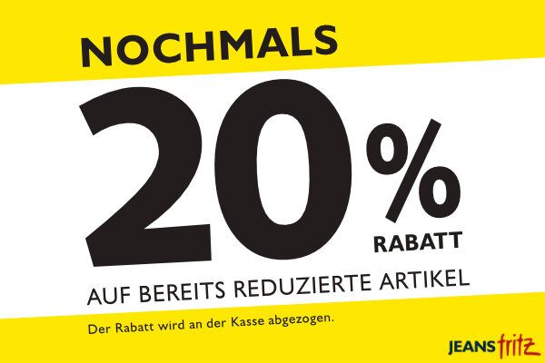 20 % ON TOP AUF SALE