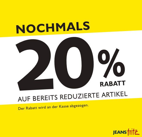 20 % ON TOP AUF SALE